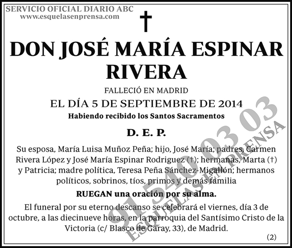 José María Espinar Rivera